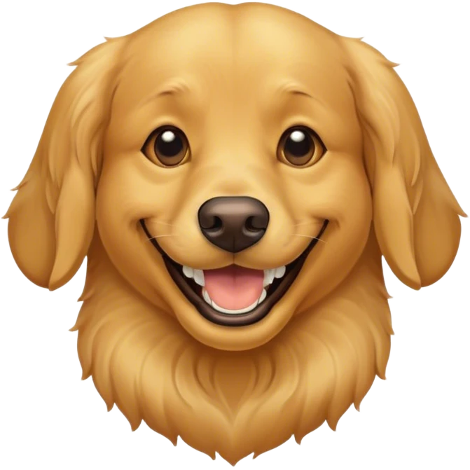 Dog smiling with gold teeth emoji