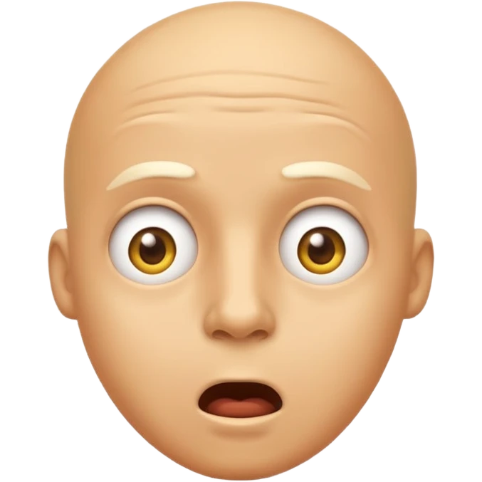 a classic yellow bald emoji, when he/she see bil, and suprised with cheapest prices emoji