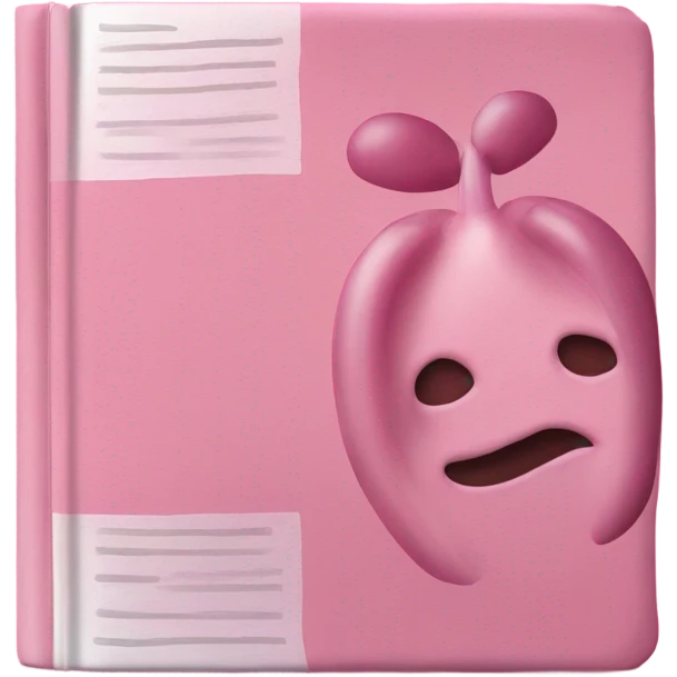 Pink biology textbook  emoji