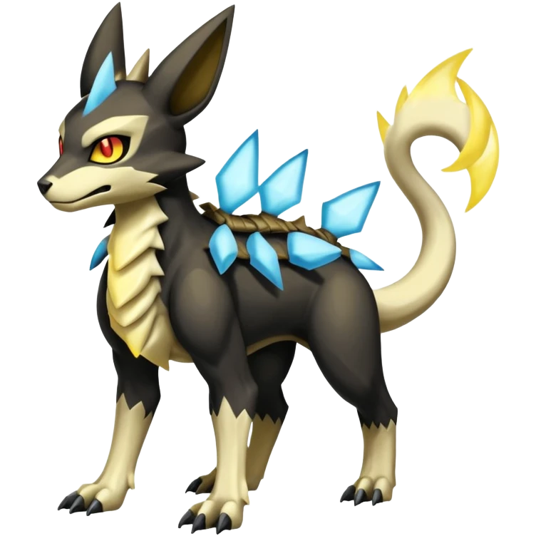 Manectric-Lucio-Cubone-Umbreon-Marowak-Draco-Fakémon-hybrid-creature (full body), 4 legs emoji