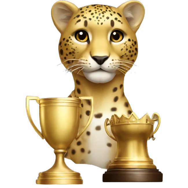 golden gepard with trophy emoji