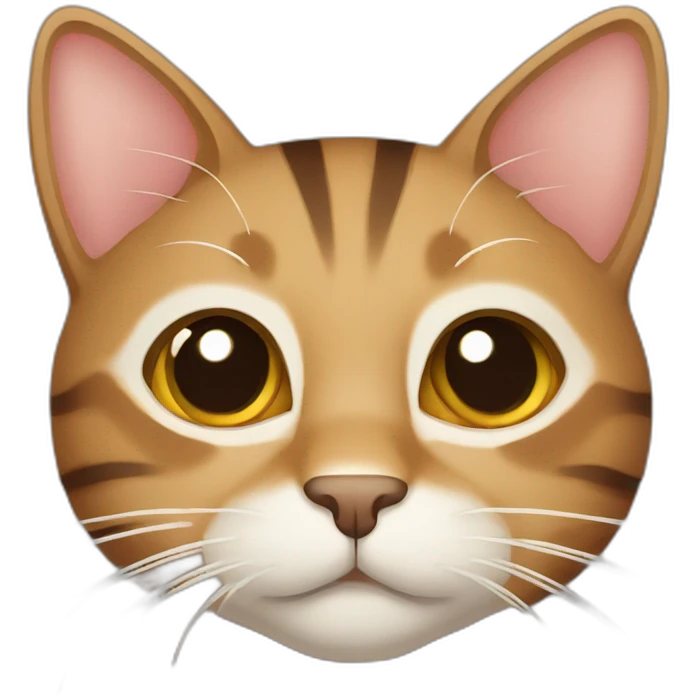 light brown cat with dark brown stripes emoji