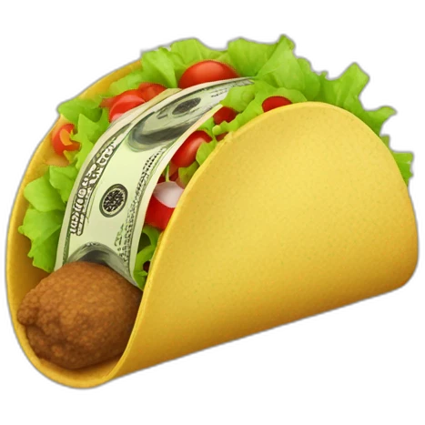 tacos with money in it emoji