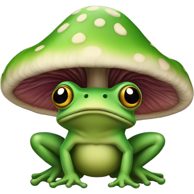 Magic mushroom frog emoji