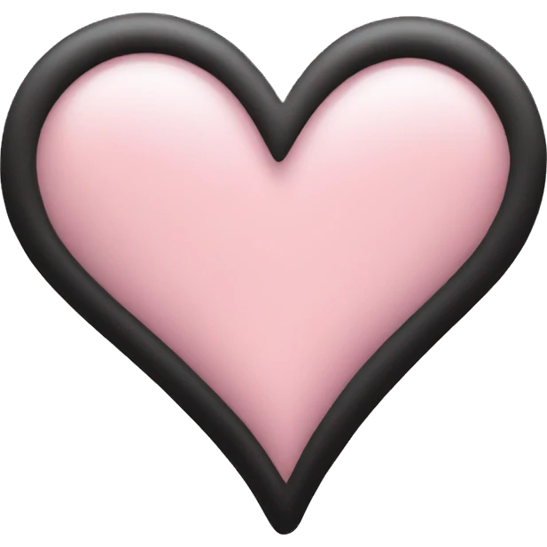 light pink and black hearts  emoji