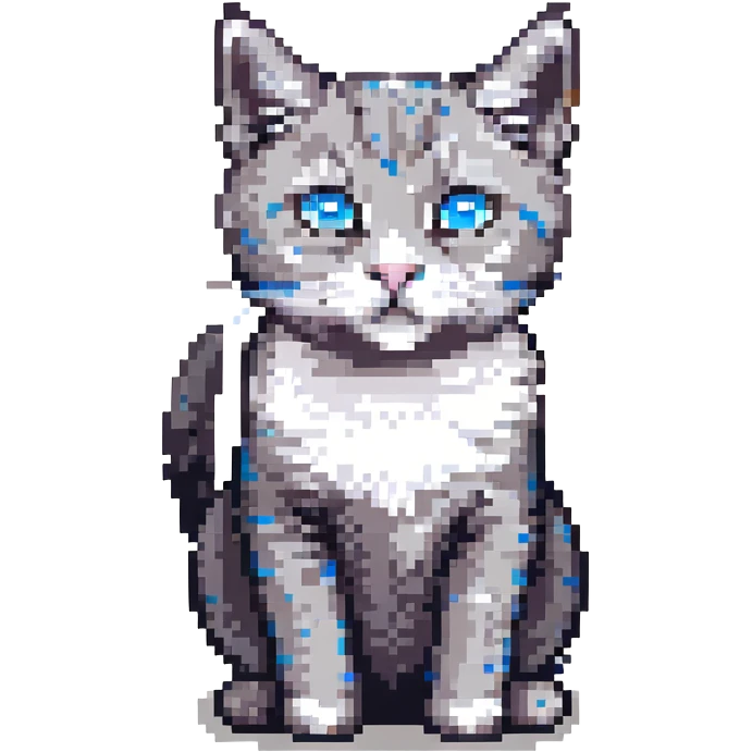 cute cat with blue eyes emoji