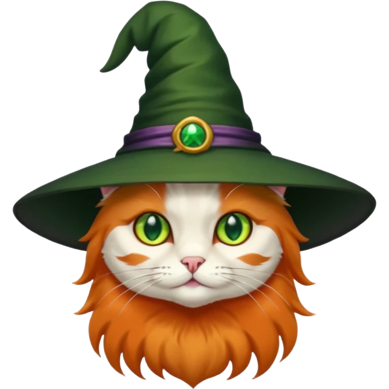 Cat with witch hat emoji