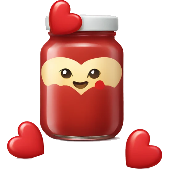 heart sauce jar emoji