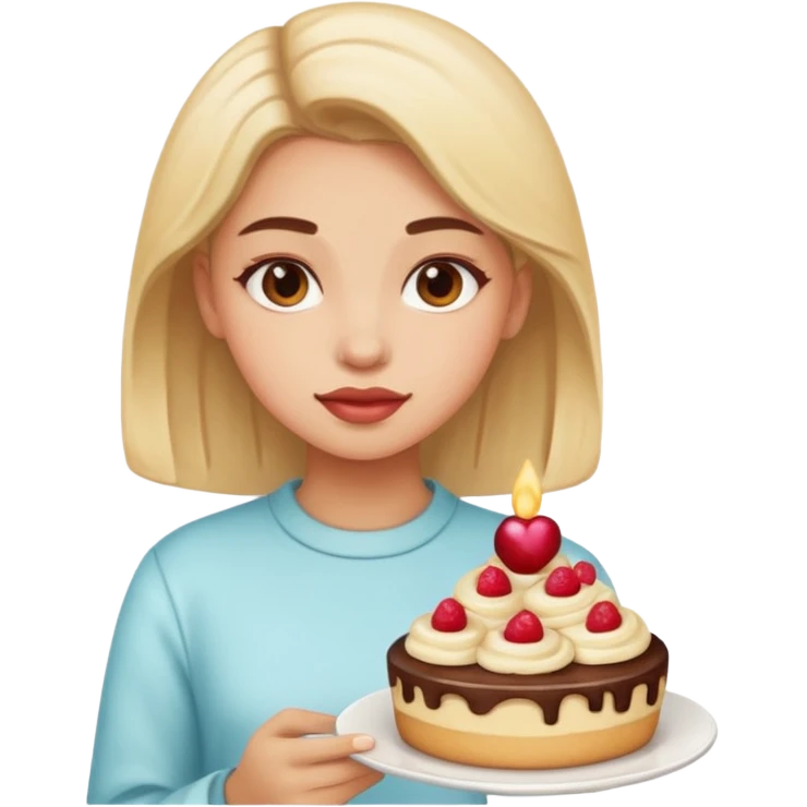 de una chica con postres emoji