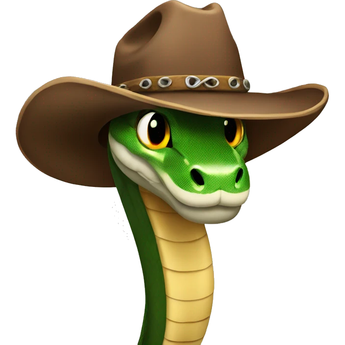 Snake wearing cowboy hat  emoji