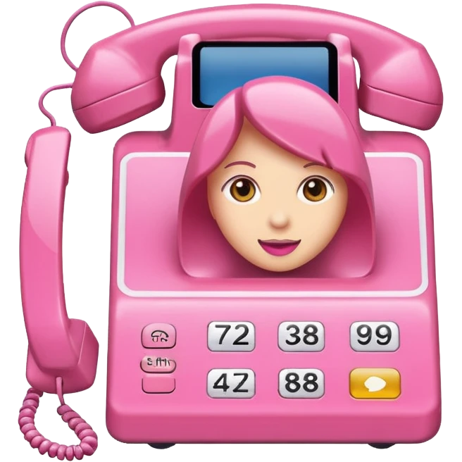 Pink phone caller Id card
 emoji