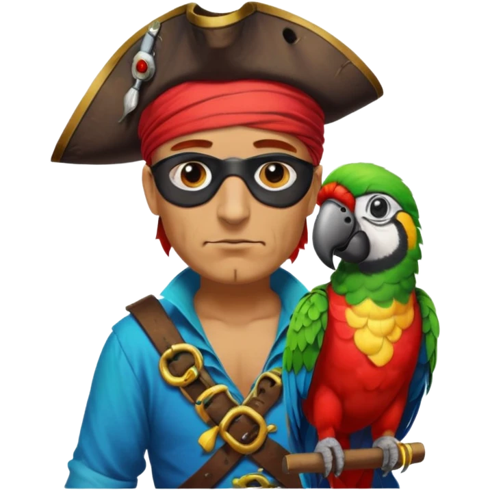 pirate and parrot emoji