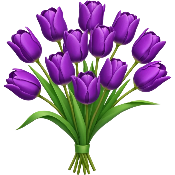 Bouquet of purple tulips emoji
