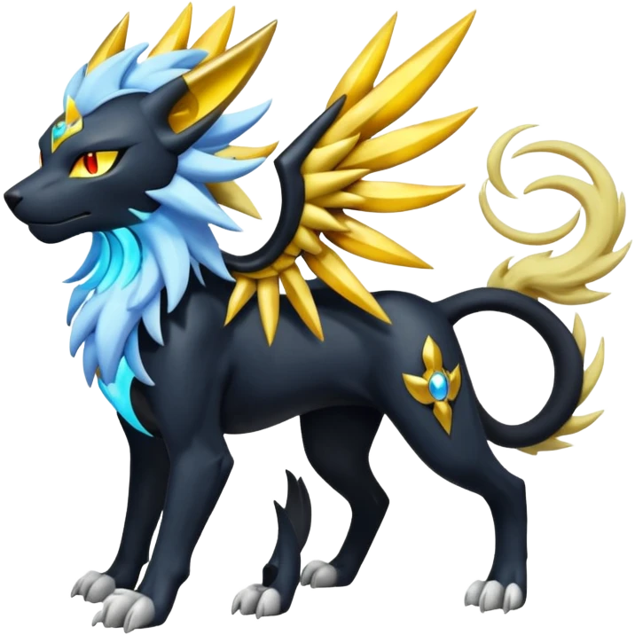 Solgaleo-Luxray-Fakémon-hybrid-creature (full body)  emoji