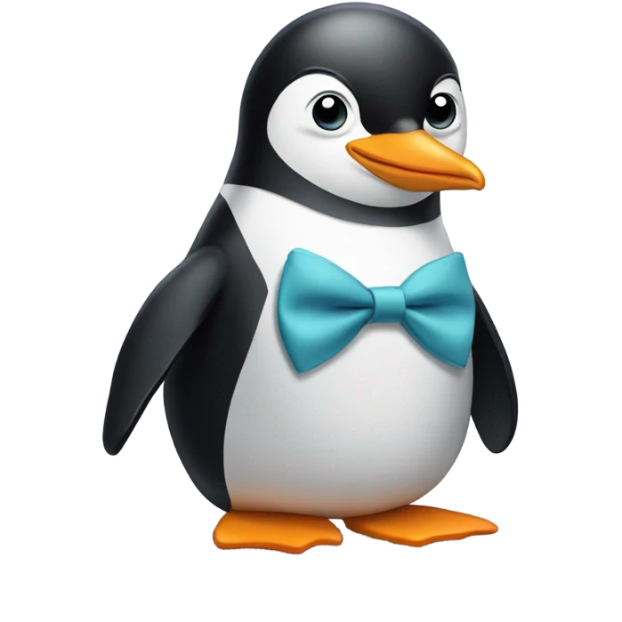 Penguin wearing bow tie emoji