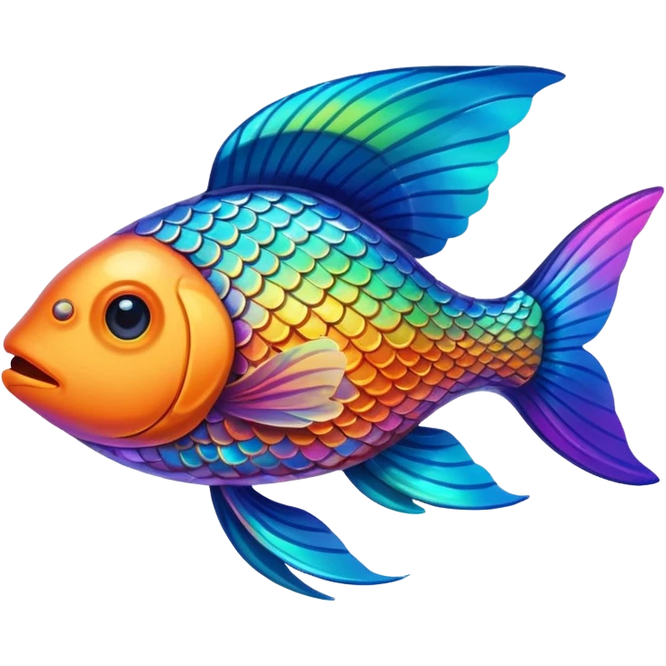 Fly high fish emoji