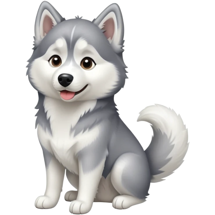 Husky wagging tail  emoji