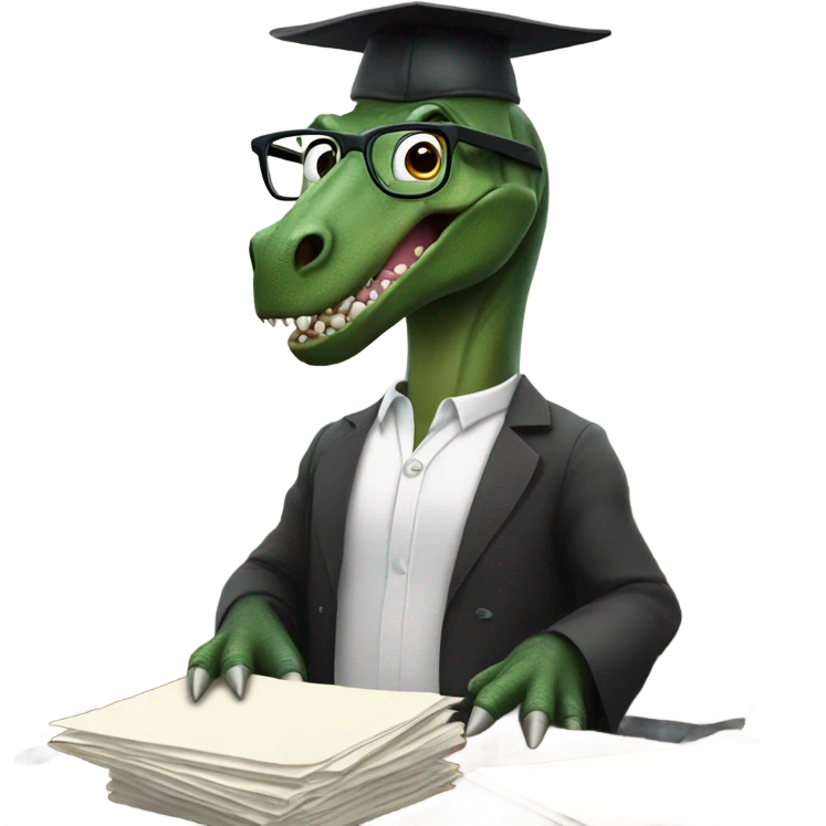 dinosaur clerk emoji