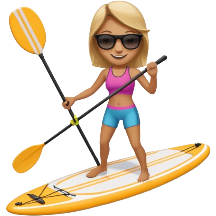 Cute paddle boarding  emoji