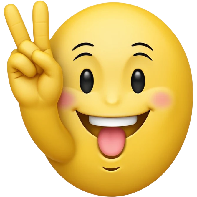 smiley face emoji with middle finger emoji