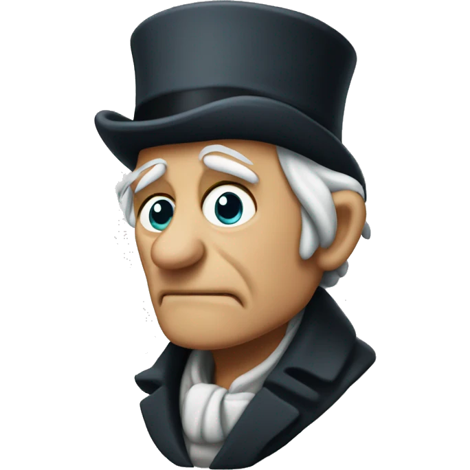 Grumpy Ebenezer Scrooge wearing a nightcap  emoji