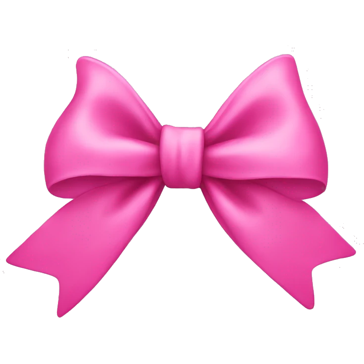 big pink bow emoji