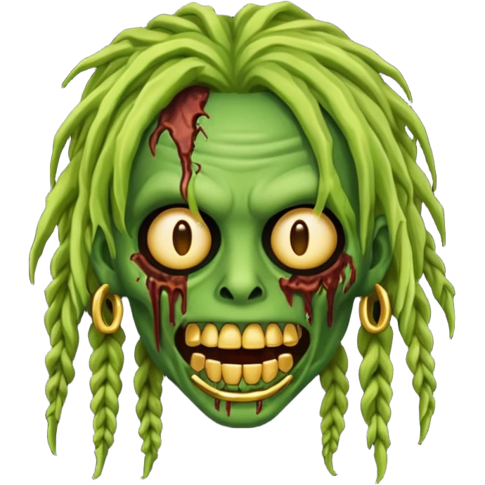 zombie emoji with grillz and freeforms emoji