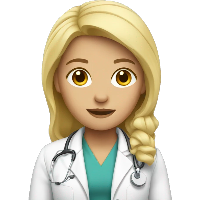 blonde female doc emoji