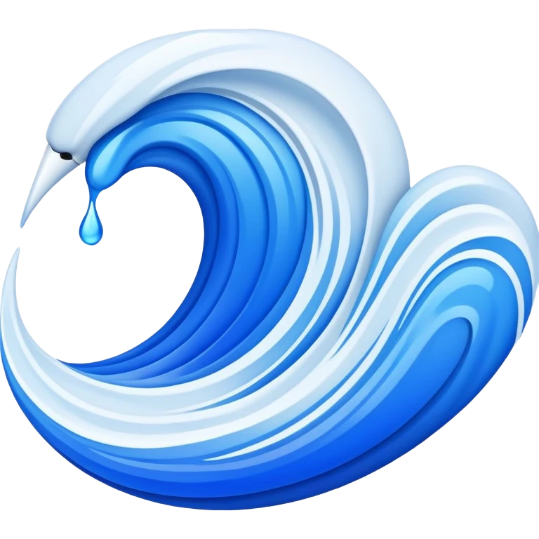 blue and white emoji