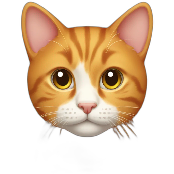 a ginger cat looking very cute emoji