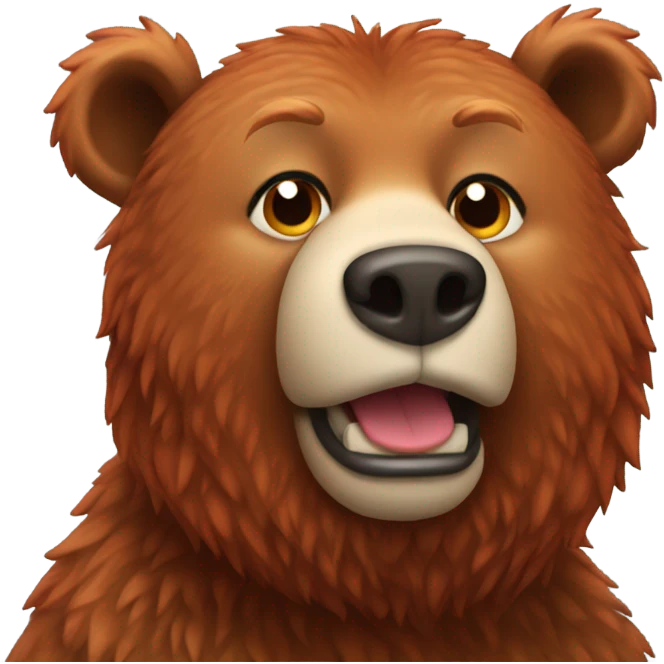 Bear with red beard emoji