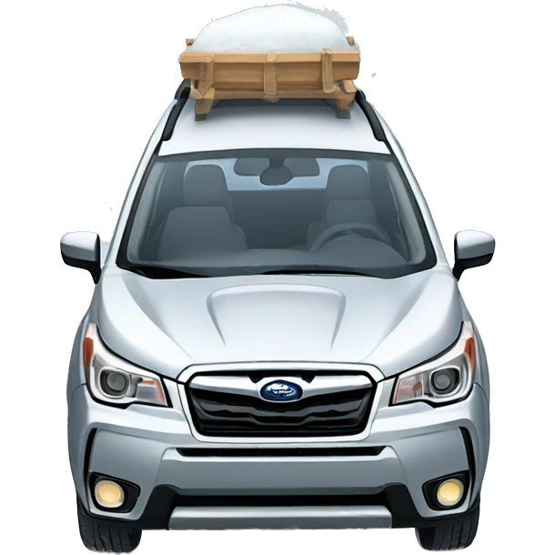 Subaru forester driving through snow emoji