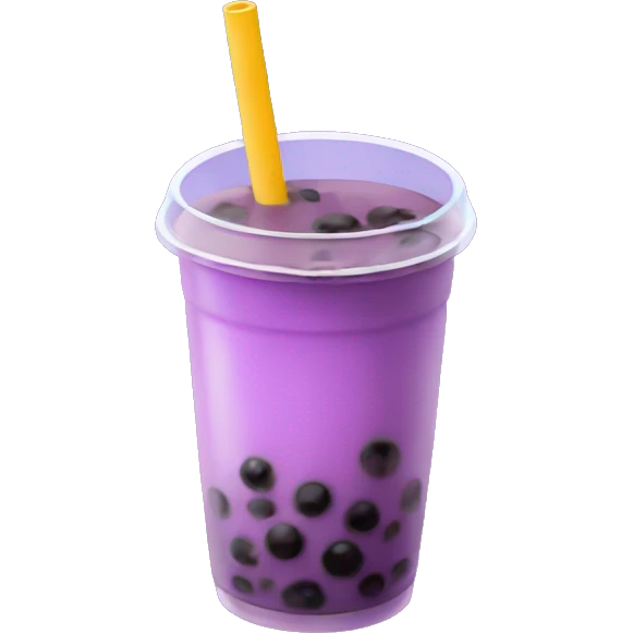 Purple boba tea drink emoji