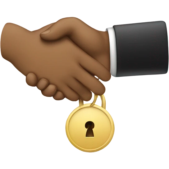 hand passes key to hand emoji