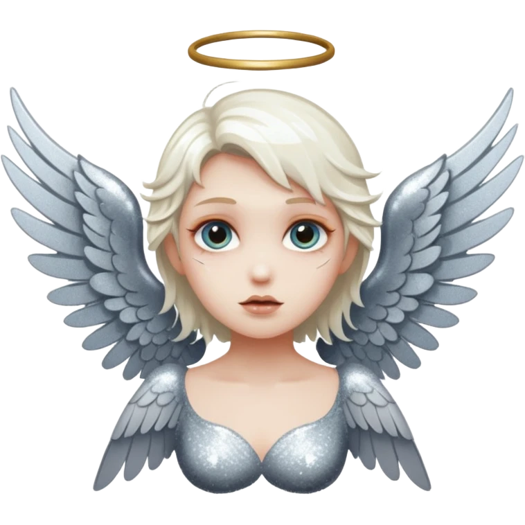 Glitter fallen angel emoji
