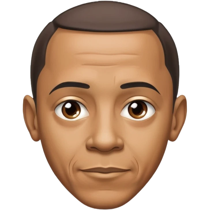 barrack obama with a insanley large forhead emoji