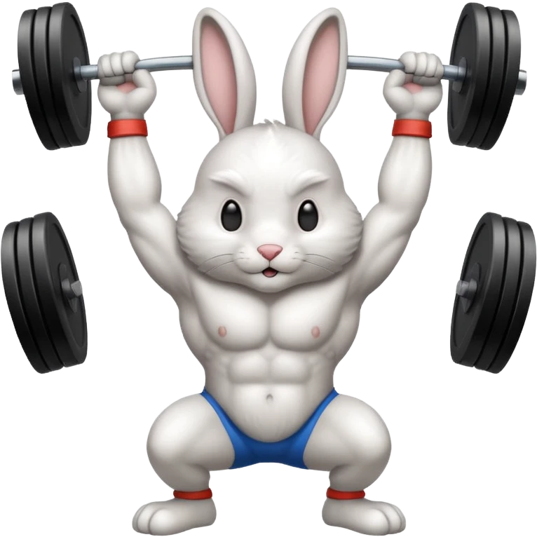  weightlifting rabbit emoji