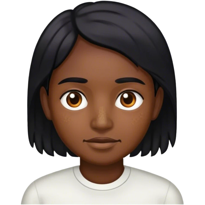 Hyperpigmentation with black hair emoji