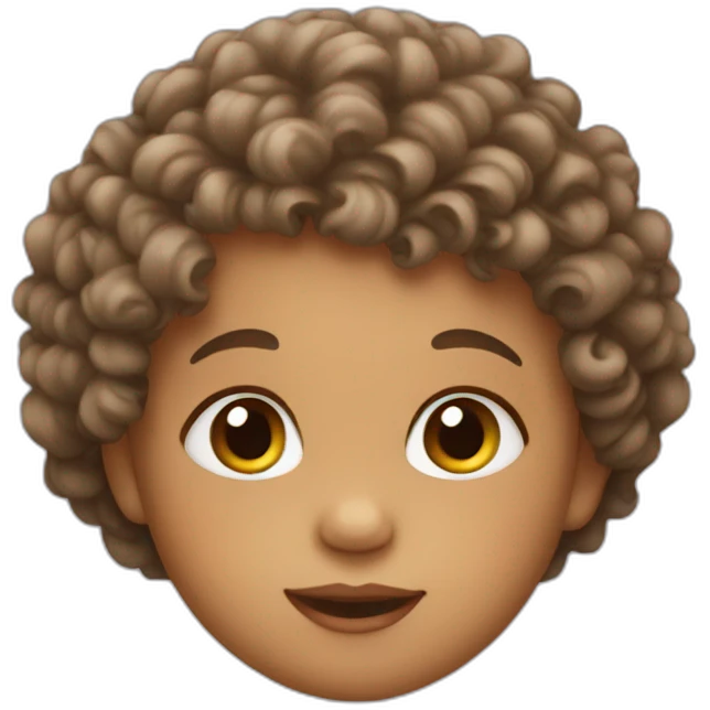 Baby with curly hair emoji