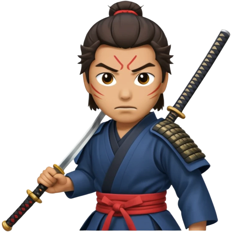 самурай с катаной emoji