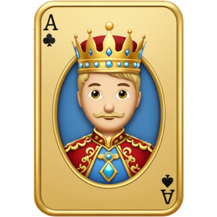 Solitaire card king emoji