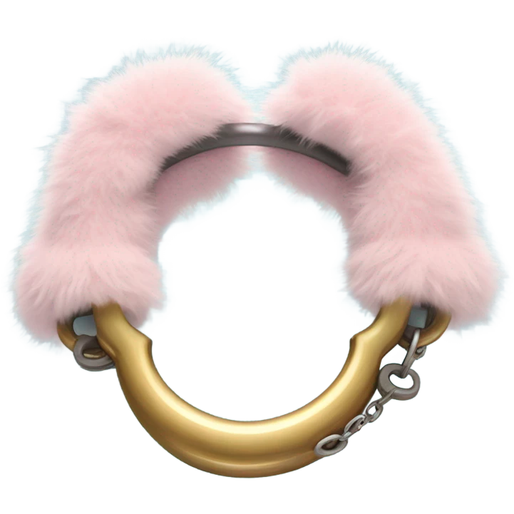 Fluffy handcuffs  emoji