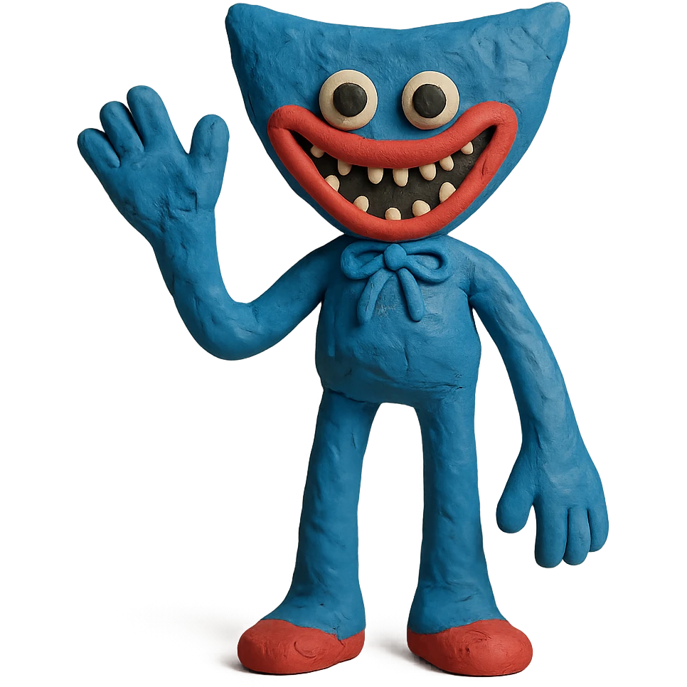 Huggy Wuggy waving emoji