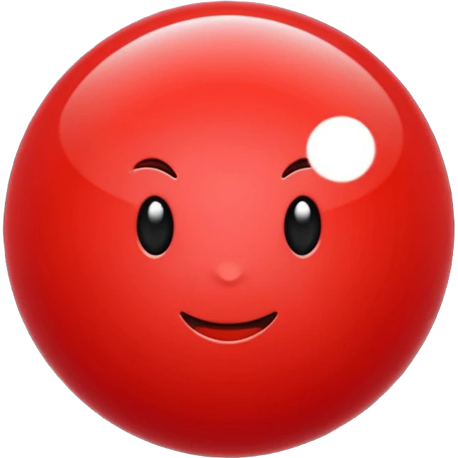scarlet sphere, vivid hot red emoji