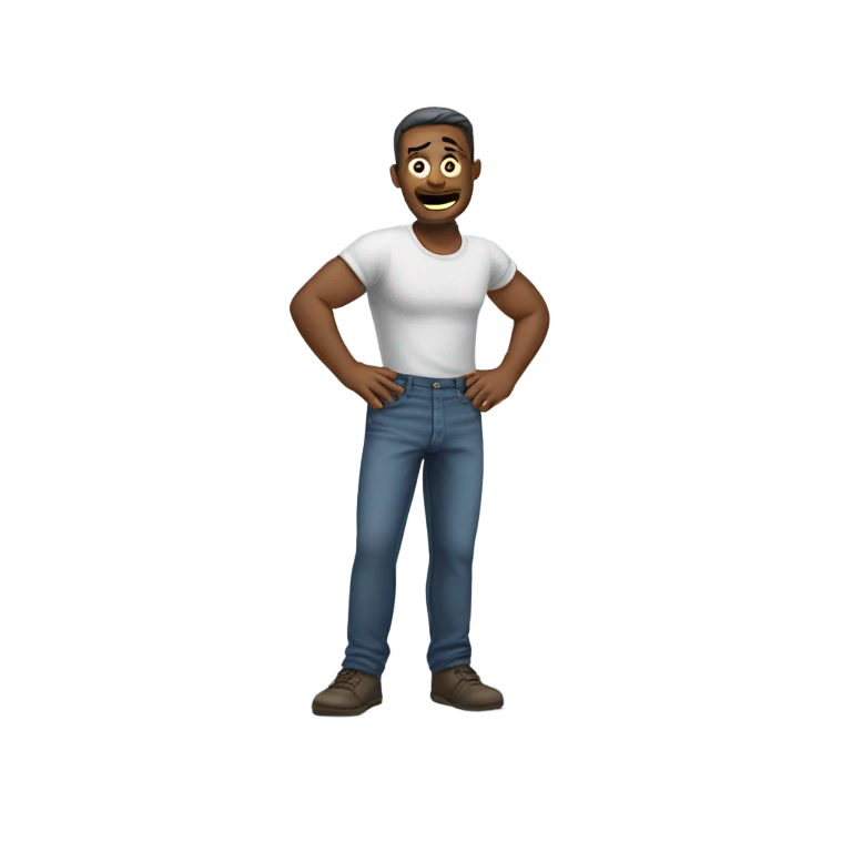 Dude grabbing his pants emoji