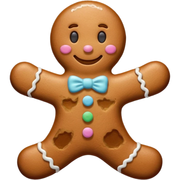 Pastel gingerbread man emoji