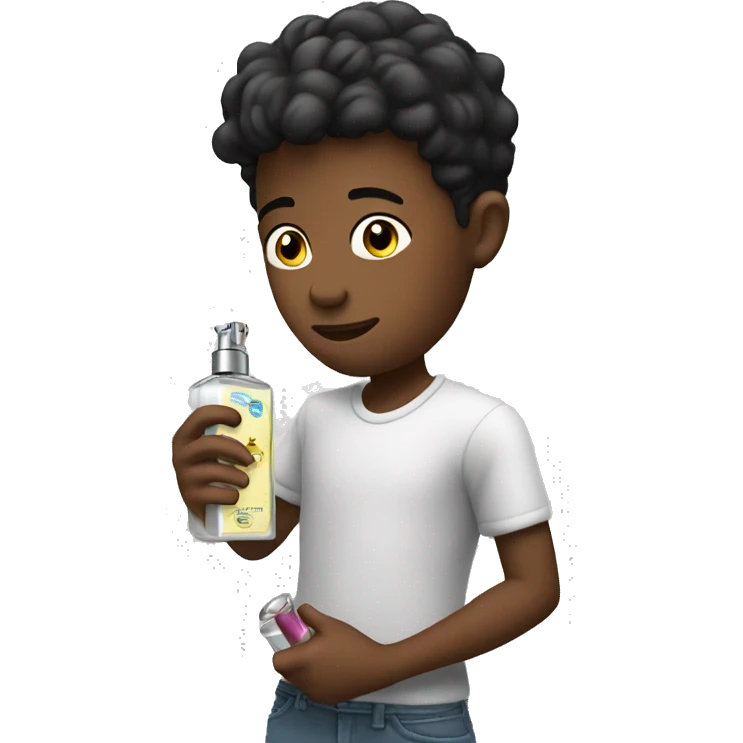 Boy spraying perfume  emoji
