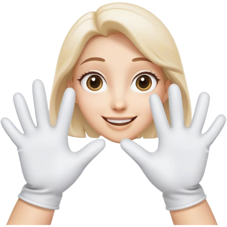 form of Infinity with Soft glove-like hands with Big, expressive eyes and a cheerful smile, but Overall cute and friendly vibe, kind of a 90´s cartoon emoji