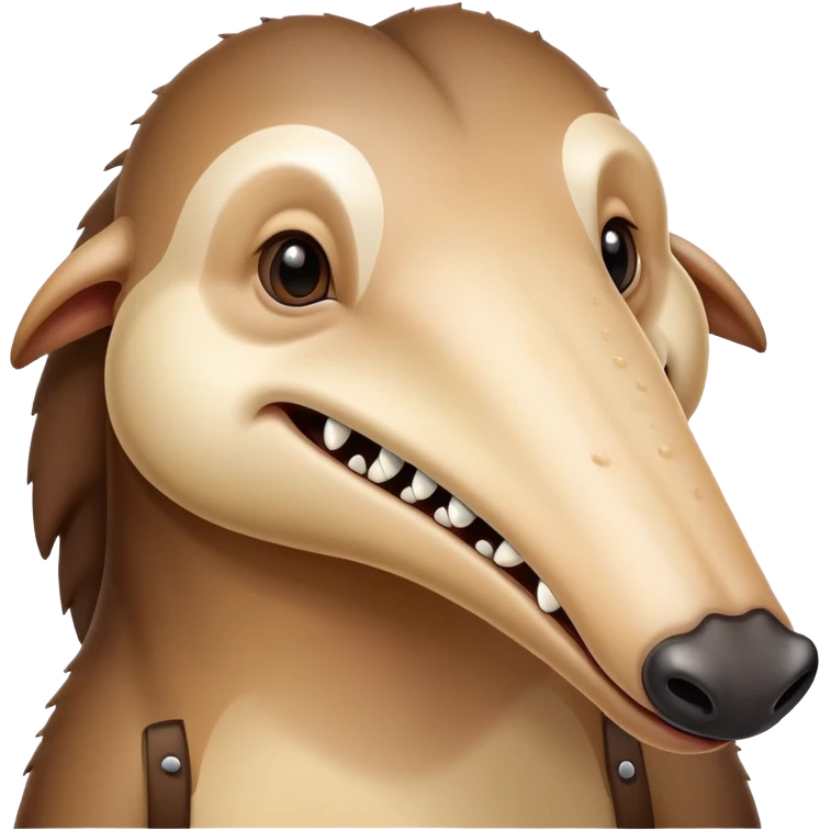 A anteater with pimples and braces  emoji