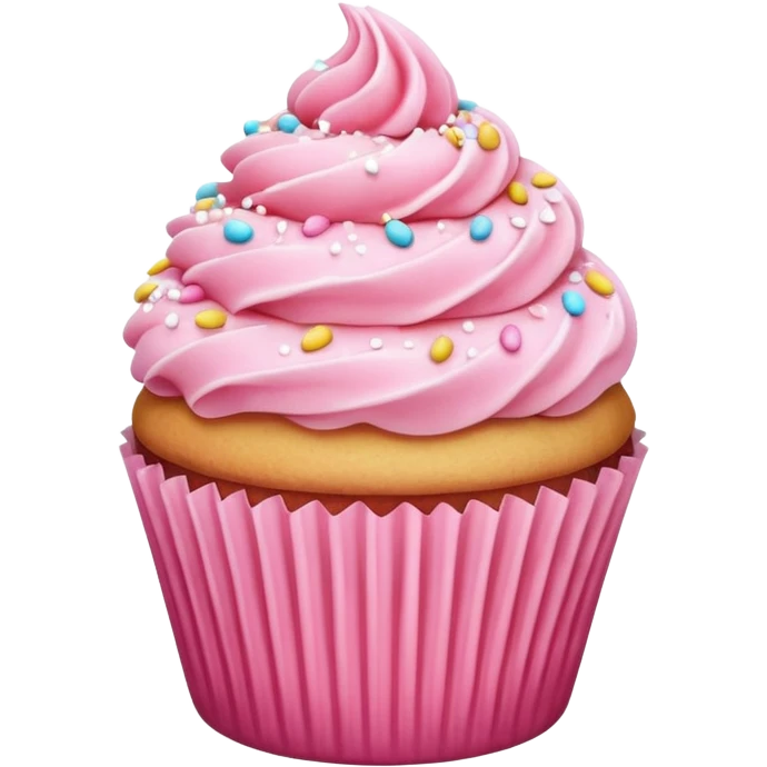 Cupcake with pink icing emoji